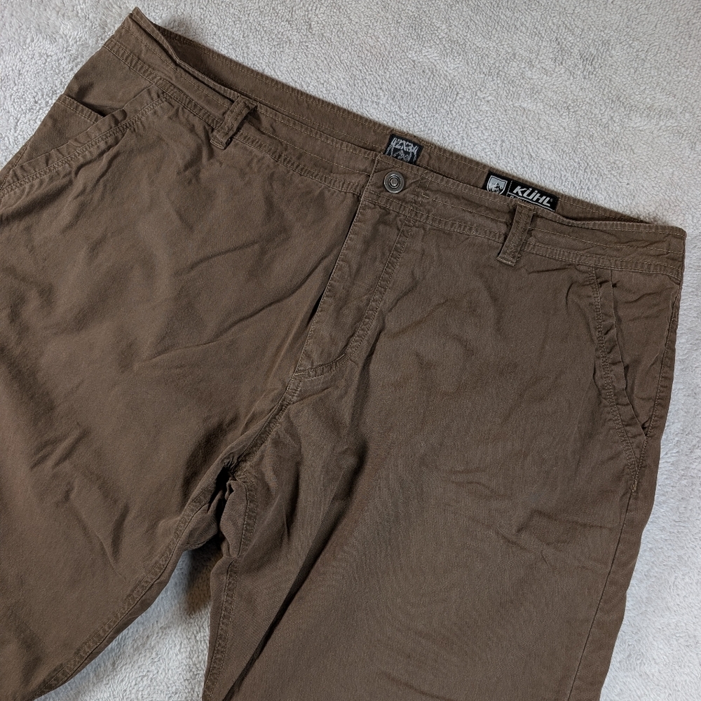 Kuhl Mens Pants Slax 42 x‎ 34 Dark Brown Chino Outdoor Hiking